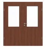 Frontansicht von Doppelflügeltür 4.2 Italienische Walnuss CPL inkl. Zarge - Classen