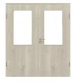 Frontansicht von Doppelflügeltür LA 01 Kendal Eiche CPL inkl. Zarge - Classen