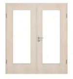 Frontansicht von Doppelflügeltür LA 02 Akazie hell CPL inkl. Zarge - Classen