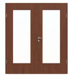 Frontansicht von Doppelflügeltür 4.3 Italienische Walnuss CPL inkl. Zarge - Classen