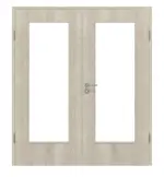 Frontansicht von Doppelflügeltür LA 02 Kendal Eiche CPL inkl. Zarge - Classen