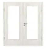 Frontansicht von Doppelflügeltür LA 02 Norwegische Esche CPL inkl. Zarge - Classen