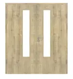 Frontansicht von Doppelflügeltür LA 03 Hamilton Eiche CPL inkl. Zarge - Classen