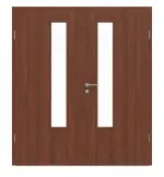 Frontansicht von Doppelflügeltür 4.4 Italienische Walnuss CPL inkl. Zarge - Classen