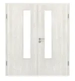 Frontansicht von Doppelflügeltür LA 03 Norwegische Esche CPL inkl. Zarge - Classen