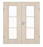 Frontansicht von Doppelflügeltür 4.5 Akazie hell CPL inkl. Zarge - Classen