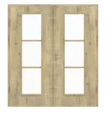 Frontansicht von Doppelflügeltür 4.5 Hamilton Eiche CPL inkl. Zarge - Classen