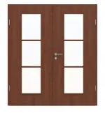 Frontansicht von Doppelflügeltür 4.5 Italienische Walnuss CPL inkl. Zarge - Classen