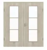 Frontansicht von Doppelflügeltür 4.5 Kendal Eiche CPL inkl. Zarge - Classen