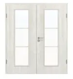 Frontansicht von Doppelflügeltür 4.5 Norwegische Esche CPL inkl. Zarge - Classen