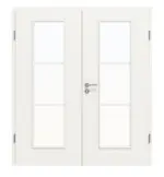 Frontansicht von Doppelflügeltür 4.5 Weiß RAL 9016 CPL inkl. Zarge - Classen