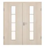 Frontansicht von Doppelflügeltür 4.6 Akazie hell CPL inkl. Zarge - Classen