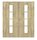 Frontansicht von Doppelflügeltür 4.6 Hamilton Eiche CPL inkl. Zarge - Classen