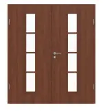 Frontansicht von Doppelflügeltür 4.6 Italienische Walnuss CPL inkl. Zarge - Classen