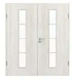 Frontansicht von Doppelflügeltür 4.6 Norwegische Esche CPL inkl. Zarge - Classen