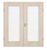 Frontansicht von Doppelflügeltür 4.7 Akazie hell CPL inkl. Zarge - Classen