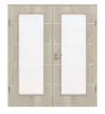 Frontansicht von Doppelflügeltür 4.7 Kendal Eiche CPL inkl. Zarge - Classen