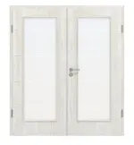 Frontansicht von Doppelflügeltür 4.7 Norwegische Esche CPL inkl. Zarge - Classen