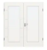 Frontansicht von Doppelflügeltür 4.7 Weiß RAL 9016 CPL inkl. Zarge - Classen