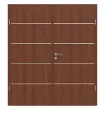 Frontansicht von Doppelflügeltür 4.8 Italienische Walnuss CPL inkl. Zarge - Classen