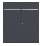 Frontansicht von CLASSEN Doppelflügeltür Graphit CPL 4.8 mit Zarge