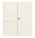 Frontansicht von CLASSEN Doppelflügeltür Weiß RAL 9010 CPL 4.8 mit Zarge