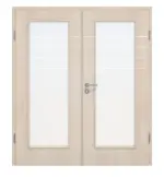 Frontansicht von Doppelflügeltür 4.9 Akazie hell CPL inkl. Zarge - Classen