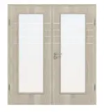 Frontansicht von Doppelflügeltür 4.9 Kendal Eiche CPL inkl. Zarge - Classen