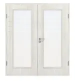 Frontansicht von Doppelflügeltür 4.9 Norwegische Esche CPL inkl. Zarge - Classen