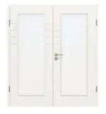 Frontansicht von Doppelflügeltür 4.9 Weiß RAL 9016 CPL inkl. Zarge - Classen