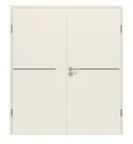 Frontansicht von CLASSEN Doppelflügeltür 6.8 Weiß RAL 9010 CPL inkl. Zarge