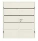 Frontansicht von CLASSEN Doppelflügeltür 6.9 Weiß RAL 9010 CPL inkl. Zarge