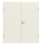 Frontansicht von JELD-WEN Doppelflügeltür Uni Weißlack Optima DuriTop CPL mit Zarge