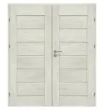 Frontansicht von CLASSEN Doppelflügeltür Greco M1 Eiche Grau 3D Look inkl. Zarge 