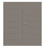 Frontansicht von Signum 11 Basic Lack Taupe RAL 7048 Doppelflügeltür inkl. Zarge - Huga