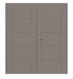 Frontansicht von Signum 13 Basic Lack Taupe RAL 7048 Doppelflügeltür inkl. Zarge - Huga