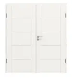 Frontansicht von Signum 13 Basic Lack Verkehrsweiß RAL 9016 Doppelflügeltür inkl. Zarge - Huga