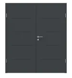 Frontansicht von Signum 14 Basic Lack Anthrazit RAL 7016 Doppelflügeltür inkl. Zarge - Huga
