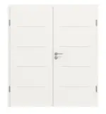 Frontansicht von Signum 14 Basic Lack Verkehrsweiß RAL 9016 Doppelflügeltür inkl. Zarge - Huga