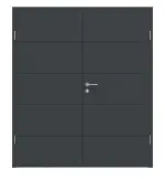 Frontansicht von Signum 15 Basic Lack Anthrazit RAL 7016 Doppelflügeltür inkl. Zarge - Huga