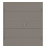Frontansicht von Signum 15 Basic Lack Taupe RAL 7048 Doppelflügeltür inkl. Zarge - Huga
