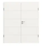 Frontansicht von Signum 15 Basic Lack Verkehrsweiß RAL 9016 Doppelflügeltür inkl. Zarge - Huga