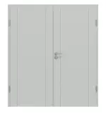 Frontansicht von Signum 16 Basic Lack Grau RAL 7035 Doppelflügeltür inkl. Zarge - Huga