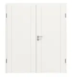 Frontansicht von Signum 16 Basic Lack Verkehrsweiß RAL 9016 Doppelflügeltür inkl. Zarge - Huga