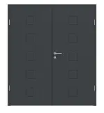 Frontansicht von Signum 19 Basic Lack Anthrazit RAL 7016 Doppelflügeltür inkl. Zarge - Huga