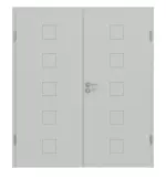 Frontansicht von Signum 19 Basic Lack Grau RAL 7035 Doppelflügeltür inkl. Zarge - Huga