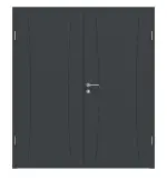 Frontansicht von Signum 20 Basic Lack Anthrazit RAL 7016 Doppelflügeltür inkl. Zarge - Huga
