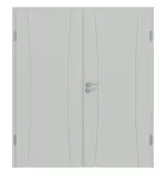 Frontansicht von Signum 20 Basic Lack Grau RAL 7035 Doppelflügeltür inkl. Zarge - Huga