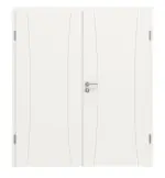 Frontansicht von Signum 20 Basic Lack Verkehrsweiß RAL 9016 Doppelflügeltür inkl. Zarge - Huga