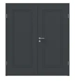Frontansicht von Signum 21 Basic Lack Anthrazit RAL 7016 Doppelflügeltür inkl. Zarge - Huga